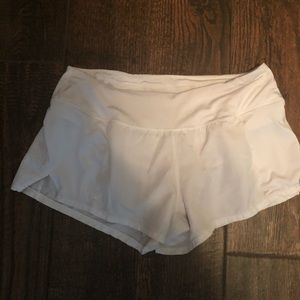 White nike athletic shorts